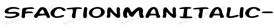 SfActionManItalic-8eVD字体转换