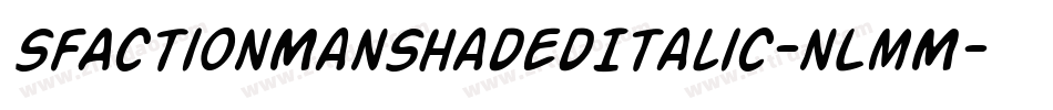 SfActionManShadedItalic-nLmM字体转换