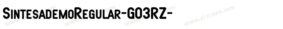 SintesademoRegular-GO3RZ字体转换