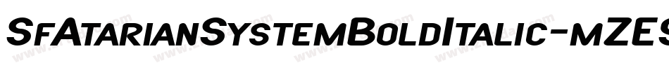 SfAtarianSystemBoldItalic-mZE9字体转换