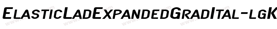 ElasticLadExpandedGradItal-lgK3D字体转换