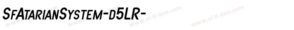 SfAtarianSystem-d5LR字体转换