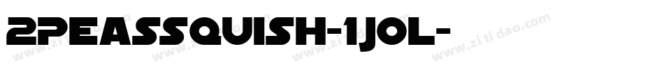 2PeasSquish-1j0L字体转换