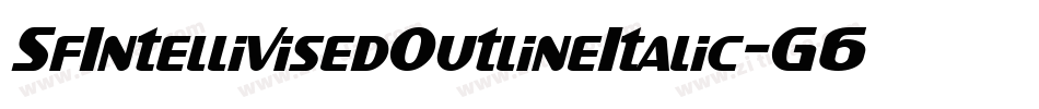 SfIntellivisedOutlineItalic-G6OA字体转换