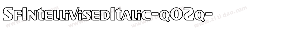 SfIntellivisedItalic-q0Zq字体转换