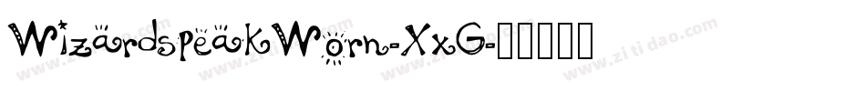 WizardspeakWorn-XxG字体转换