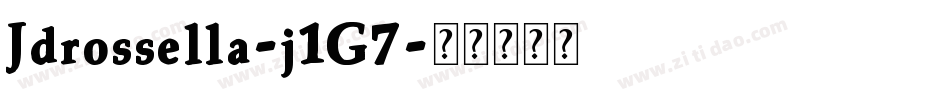 Jdrossella-j1G7字体转换