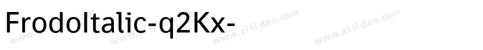 FrodoItalic-q2Kx字体转换
