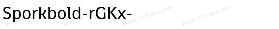 Sporkbold-rGKx字体转换