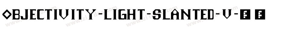 objectivity-light-slanted-5字体转换