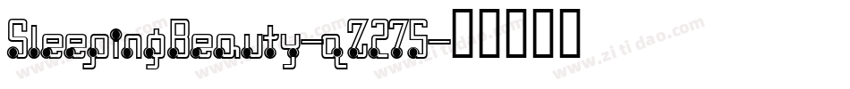 SleepingBeauty-qZ275字体转换