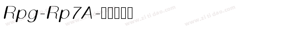 Rpg-Rp7A字体转换