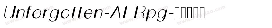 Unforgotten-ALRpg字体转换