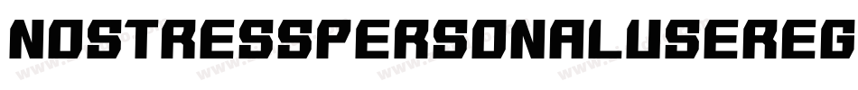 NoStressPersonalUseRegular-zDnG字体转换