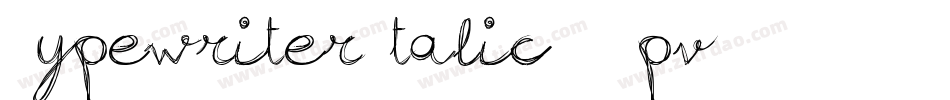 HypewriterItalic-2Opv字体转换