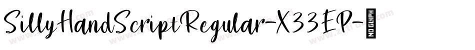 SillyHandScriptRegular-X33EP字体转换