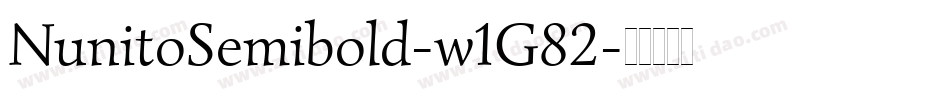 NunitoSemibold-w1G82字体转换