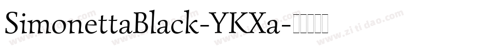 SimonettaBlack-YKXa字体转换