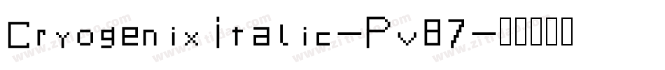CryogenixItalic-Pv87字体转换