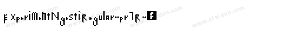 ExperimentNgestiRegular-pr1R字体转换