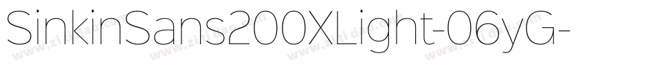 SinkinSans200XLight-06yG字体转换