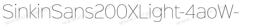SinkinSans200XLight-4aoW字体转换