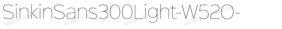 SinkinSans300Light-W52O字体转换