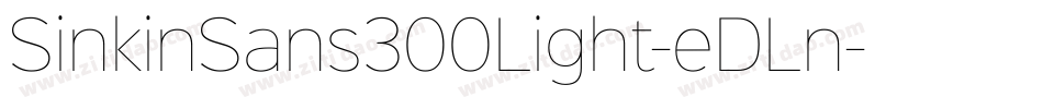 SinkinSans300Light-eDLn字体转换