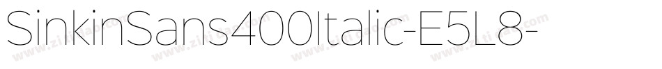 SinkinSans400Italic-E5L8字体转换