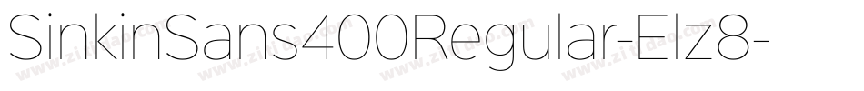 SinkinSans400Regular-Elz8字体转换