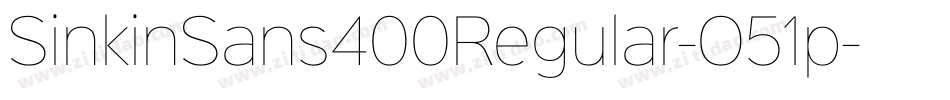 SinkinSans400Regular-O51p字体转换