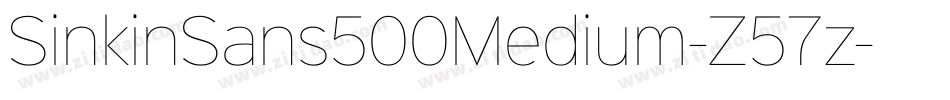 SinkinSans500Medium-Z57z字体转换