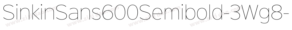 SinkinSans600Semibold-3Wg8字体转换