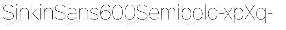 SinkinSans600Semibold-xpXq字体转换