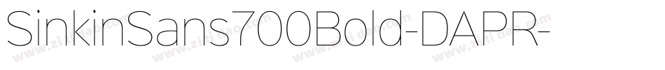 SinkinSans700Bold-DAPR字体转换