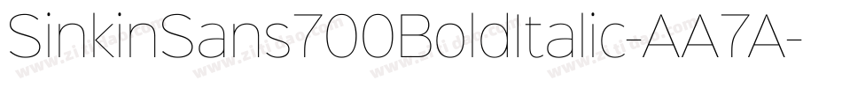 SinkinSans700BoldItalic-AA7A字体转换