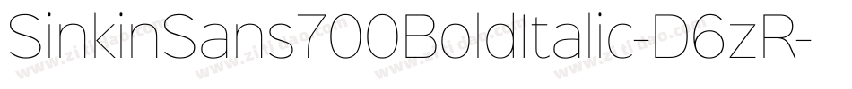 SinkinSans700BoldItalic-D6zR字体转换