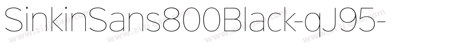 SinkinSans800Black-qJ95字体转换
