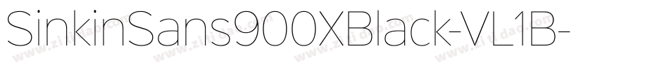 SinkinSans900XBlack-VL1B字体转换