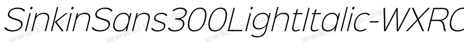 SinkinSans300LightItalic-WXRO字体转换