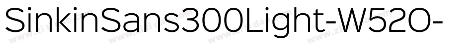 SinkinSans300Light-W52O字体转换