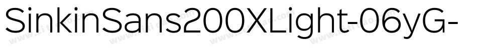SinkinSans200XLight-06yG字体转换