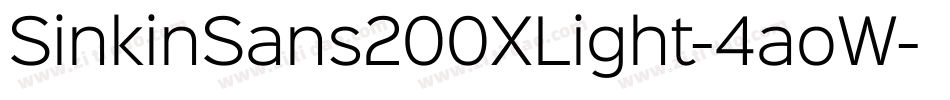 SinkinSans200XLight-4aoW字体转换