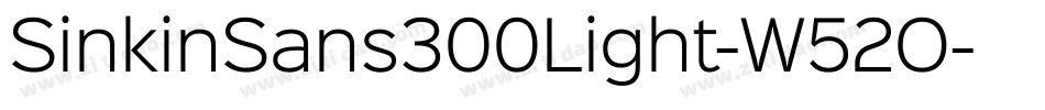 SinkinSans300Light-W52O字体转换