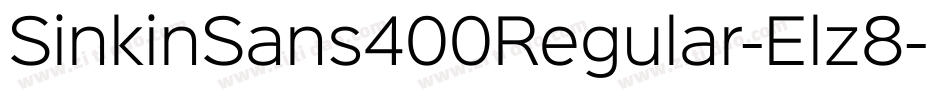 SinkinSans400Regular-Elz8字体转换