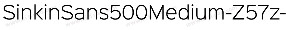 SinkinSans500Medium-Z57z字体转换
