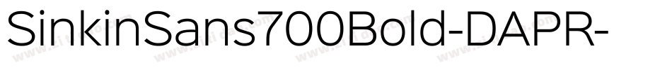 SinkinSans700Bold-DAPR字体转换