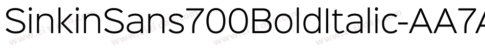 SinkinSans700BoldItalic-AA7A字体转换