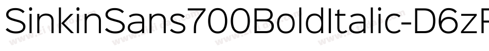 SinkinSans700BoldItalic-D6zR字体转换