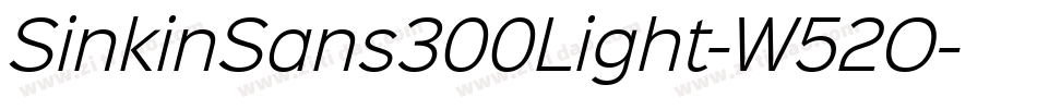 SinkinSans300Light-W52O字体转换